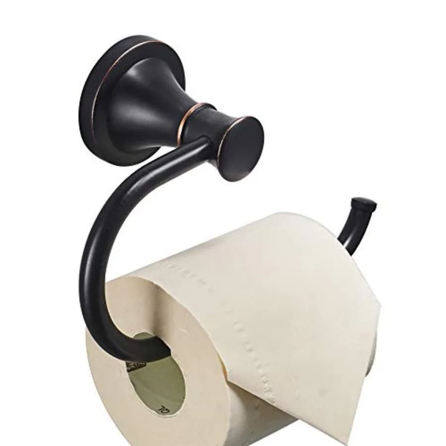 Portarotolo per carta igienica in bronzo lucidato a olio, accessori da bagno in bronzo lucidato a olio, porta rotolo di carta igienica da parete, resistente alla ruggine