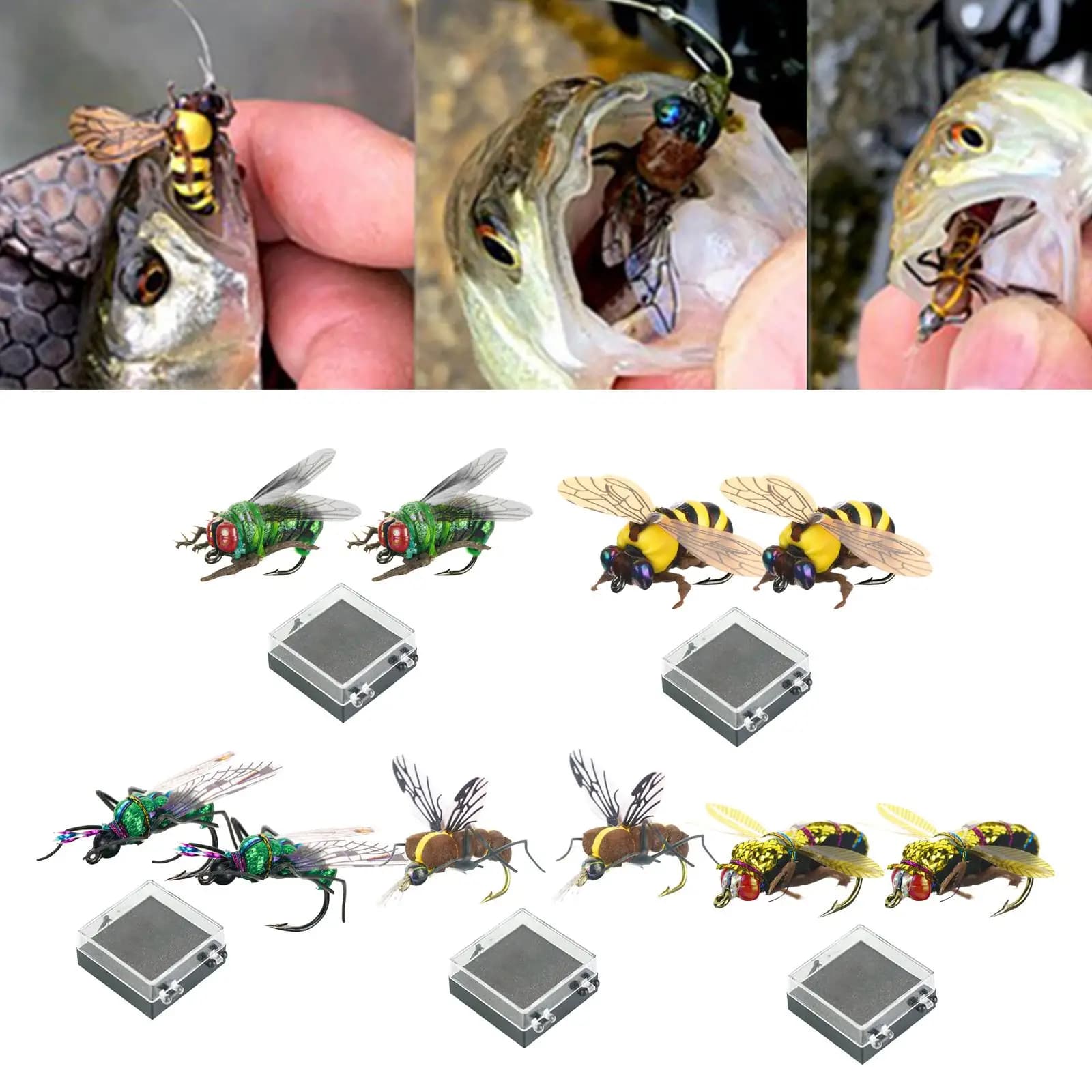 2 pieces floating, fishing bait with box, accessories for salt water and fresh water equipment for bass, litter, dog, moss