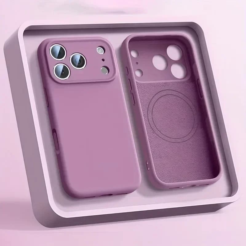 Original Fluid Silicone for Phone Case with Magsafe Magnetic Charge for iPhone 17 Air 16 15 14 Plus 13 12 Pro Max orange color cover