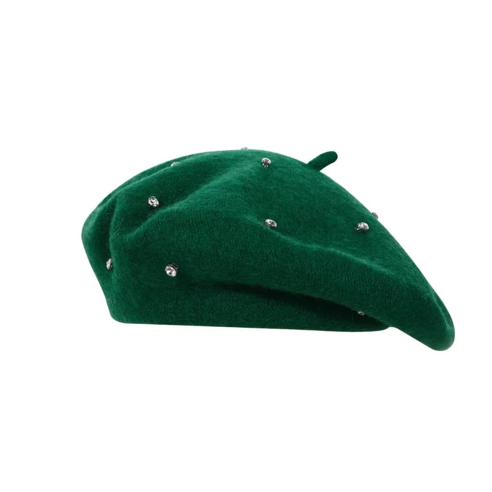 Cute Starry Sky Rhinestones Beret Multi color Solid Color Retro Painter Hat Korean Style Warm Beanie Cap Street Photography