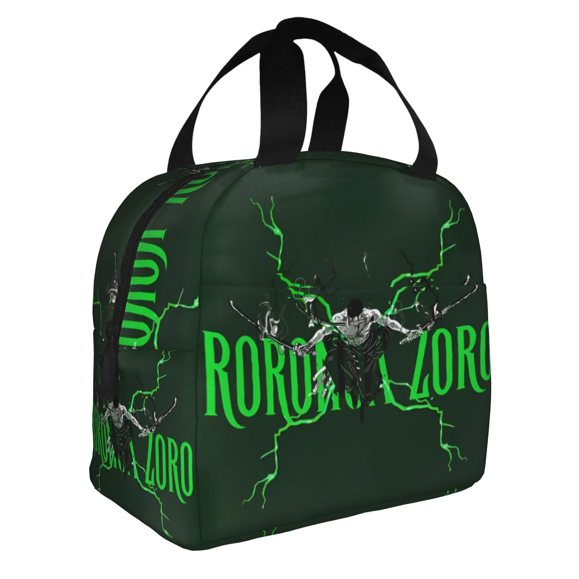Custom Zoro O-One P-Piece Thermal Insulated Lunch Bags Manga Movie Resuable Lunch Container for Outdoor Camping Travel Food Box
