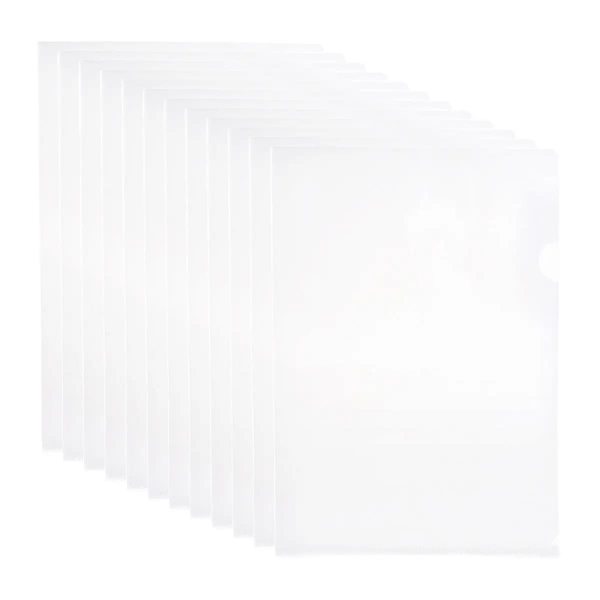 20 pezzi di cartelle portadocumenti trasparenti in plastica, resistenti agli strappi, formato A4, organizer per documenti, archiviazione per ufficio e scuola