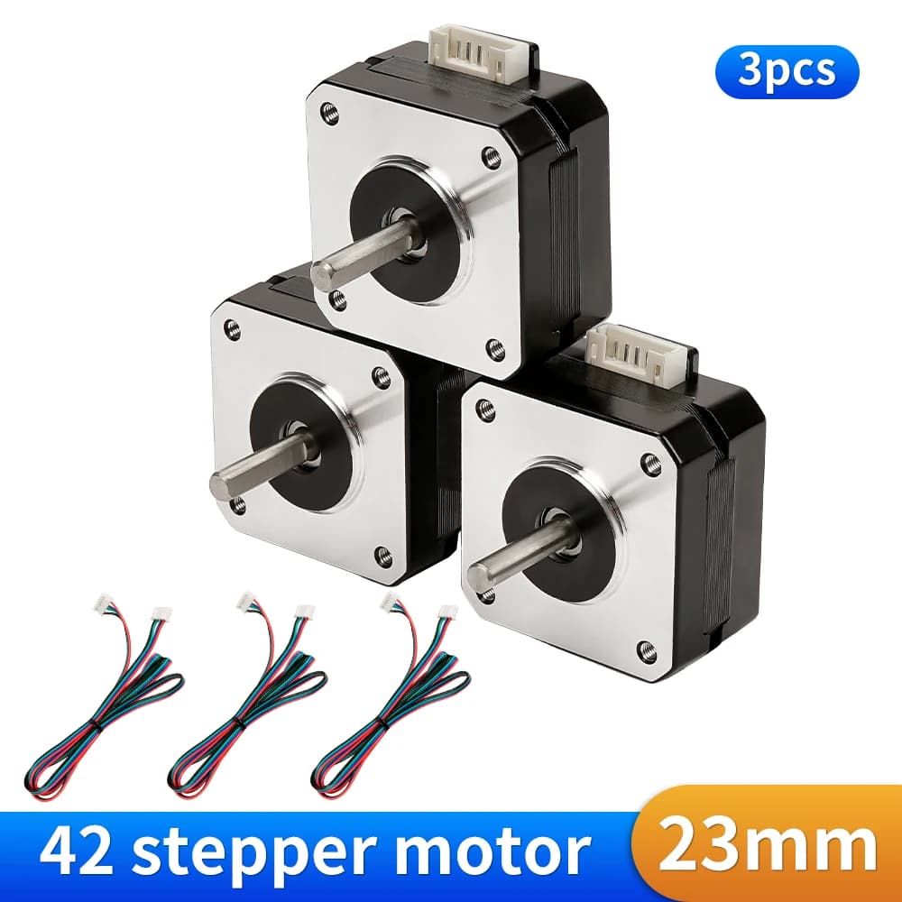1/3 pcs Nema17 23mm 42 step-by-step motor 42 hs23 1.0A 0.1N.m 42BYGH 4 lead for 3D printer XYZ CNC Router Laser Engraving Engine