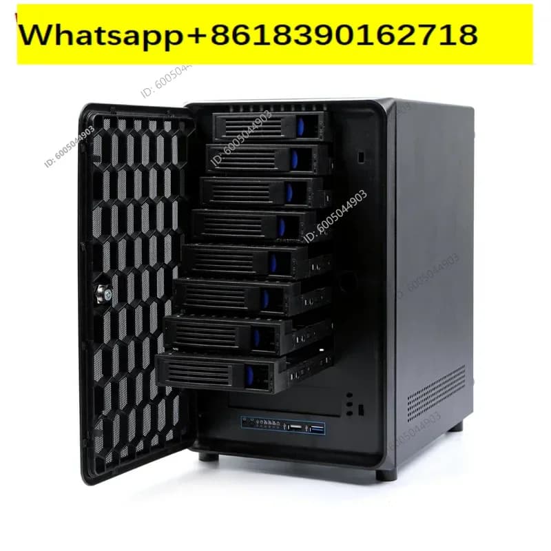 8-bay NAS chassis, 8-bay NAS hot swappable ITX mini tower home network storage chassis