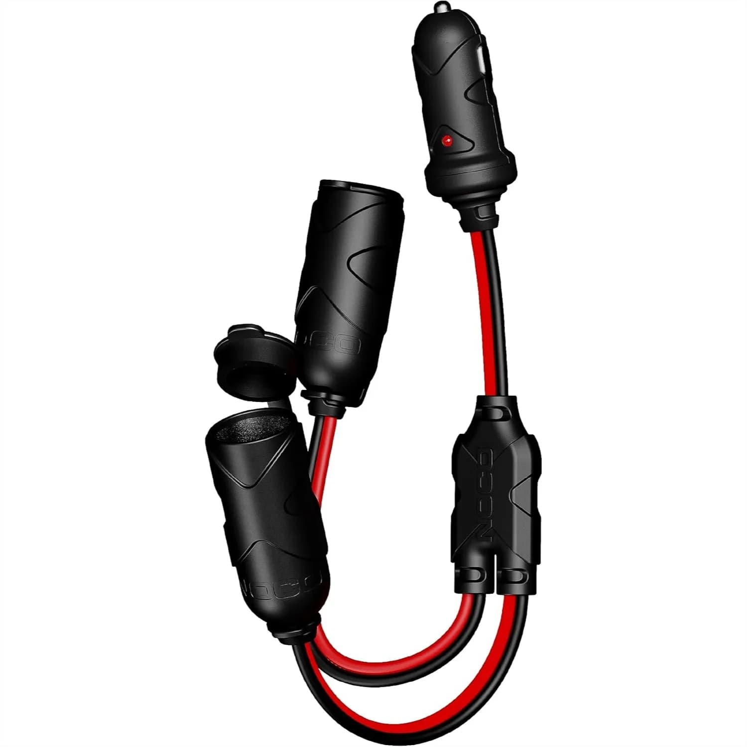 Sdoppiatore a 2 vie con spina da 12 Volt, cavo in rame 16AWG per impieghi gravosi, 15A, per espandere le prese di alimentazione per gonfiatore pneumatici e aspirapolvere