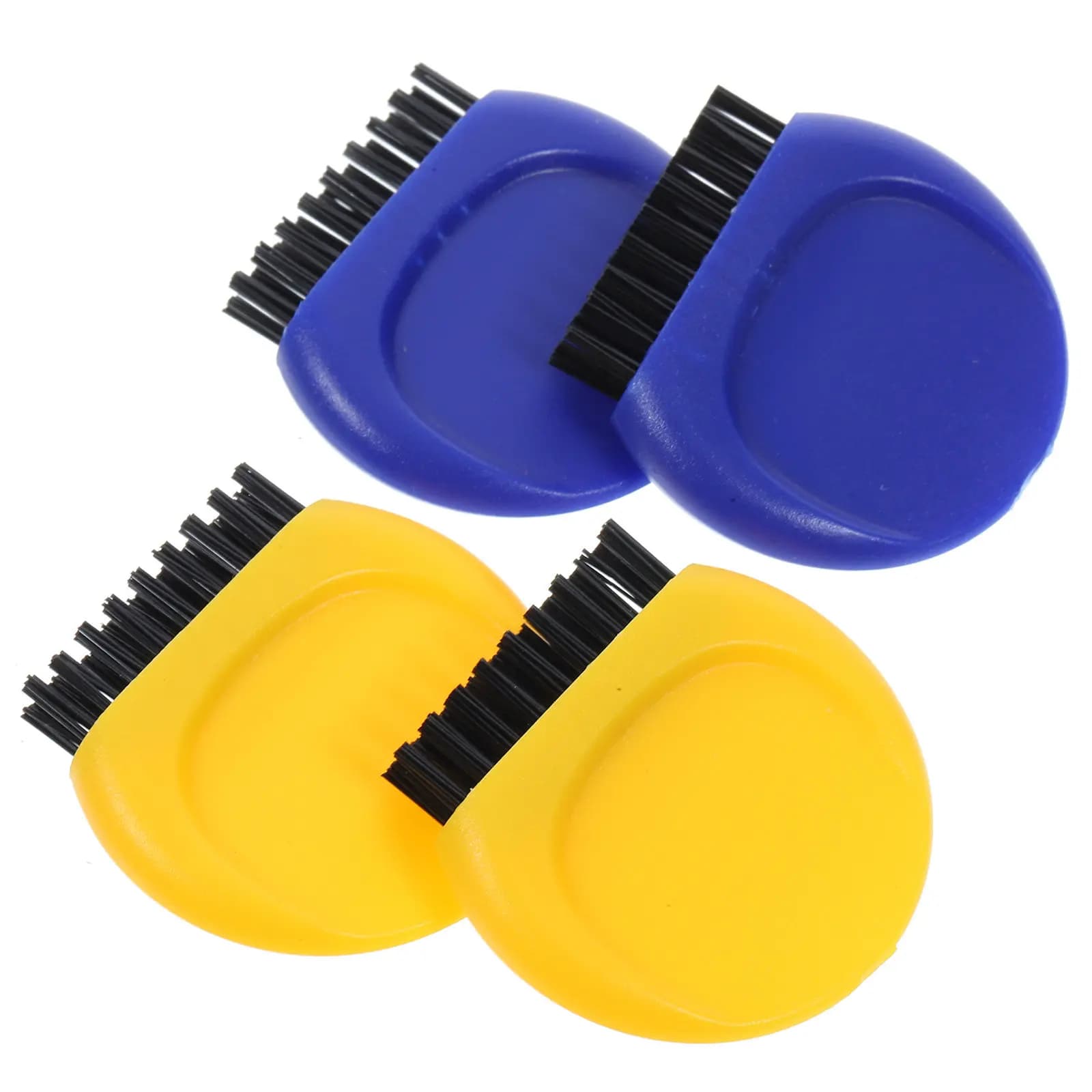Spazzola per mazze da golf da 4 pezzi, portatile, leggera, in materiale PP e nylon, ideale per la pulizia delle palline da golf, perfetta per l'uso sul campo da golf.