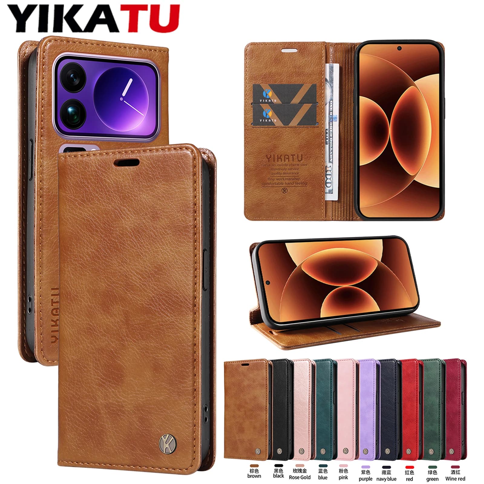 Custodia a Portafoglio Antiurto in Pelle per Xiaomi Poco M3 M4 M6 M7 Pro 5G M5S F8 Ultra F5 F6 F7 Pro F4 GT F3 C85 C71 C65