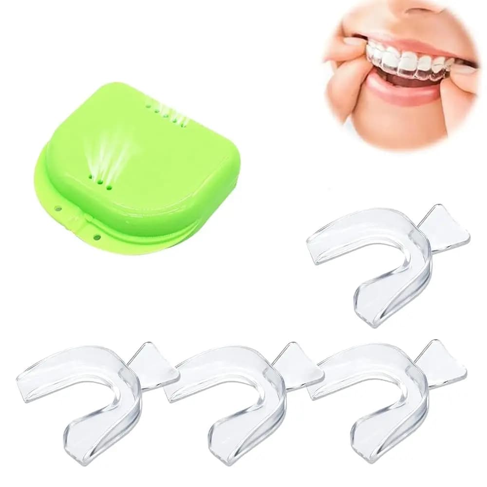4 Pezzi di Mascherine Dentali Termoplastiche per Sbiancamento Denti, Protezioni Orale per Sbiancamento Dentale