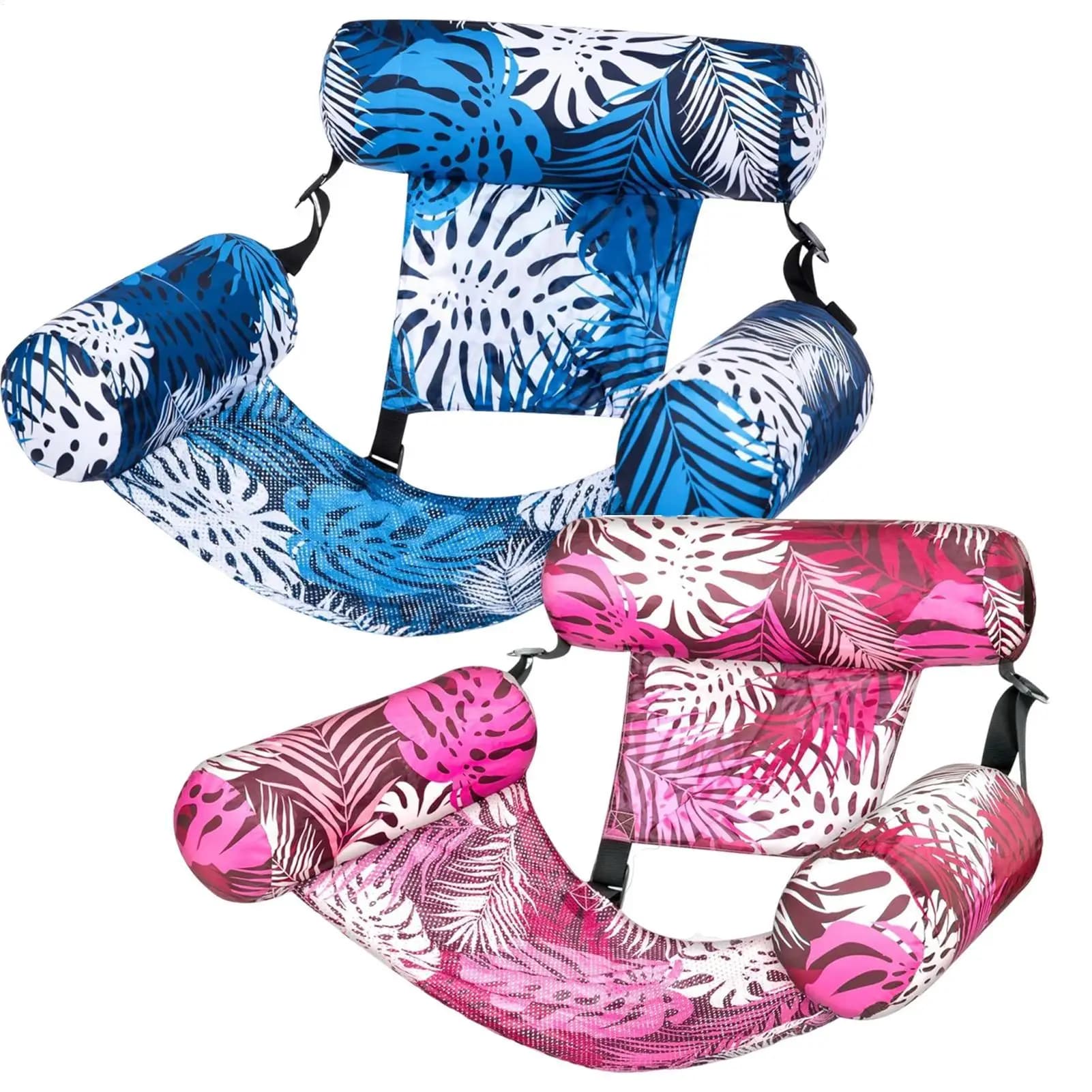 New Summer Pool Water Hammock Air Mattresses Bed Beach Water Sports Lounger Inflatable Foldable Floating Row Swimming Chair