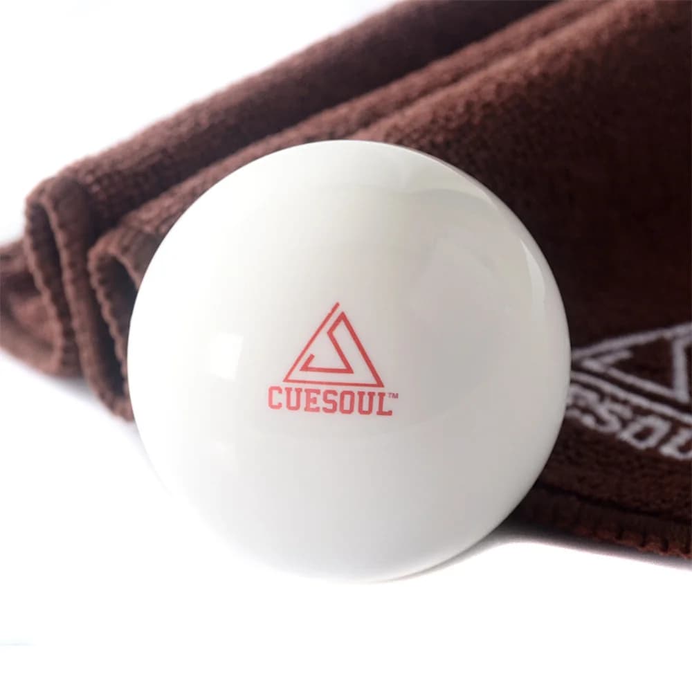 CUESOUL Pro Cup Resina 2 1/4 6oz Stecca da biliardo, palla bianca Stecca da biliardo, stecca con asciugamano pulito