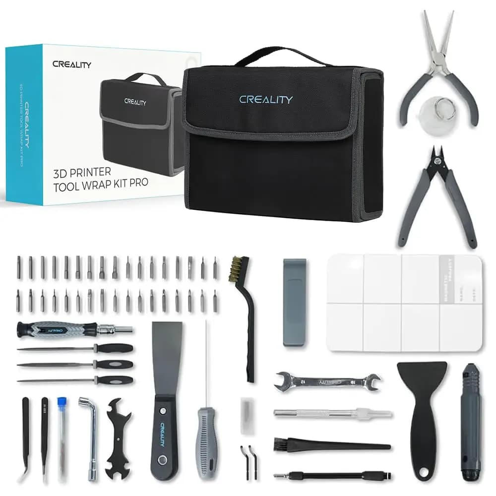 Kit di strumenti per stampanti 3D da 74 pezzi per assemblaggio, rimozione, finitura e pulizia - Compatibile con tutte le stampanti FDM