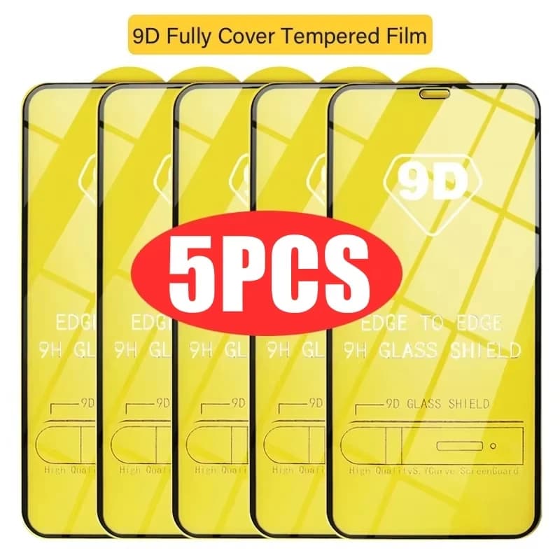 1-5 pezzi 9D copertura completa in vetro temperato per Poco M7 Pro 5G Poco X6 X4 F6 F5 M6 Pro Poco M5 M4 Pro X3 X4 Pro F3 protezione schermo HD