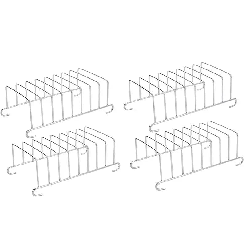 BAAM-4 Pcs Toast Bread Rack Holder 8 Slice Holes Tool Cooling Grid Bread Rack Rectangle Air Fryer Accessories Organizer