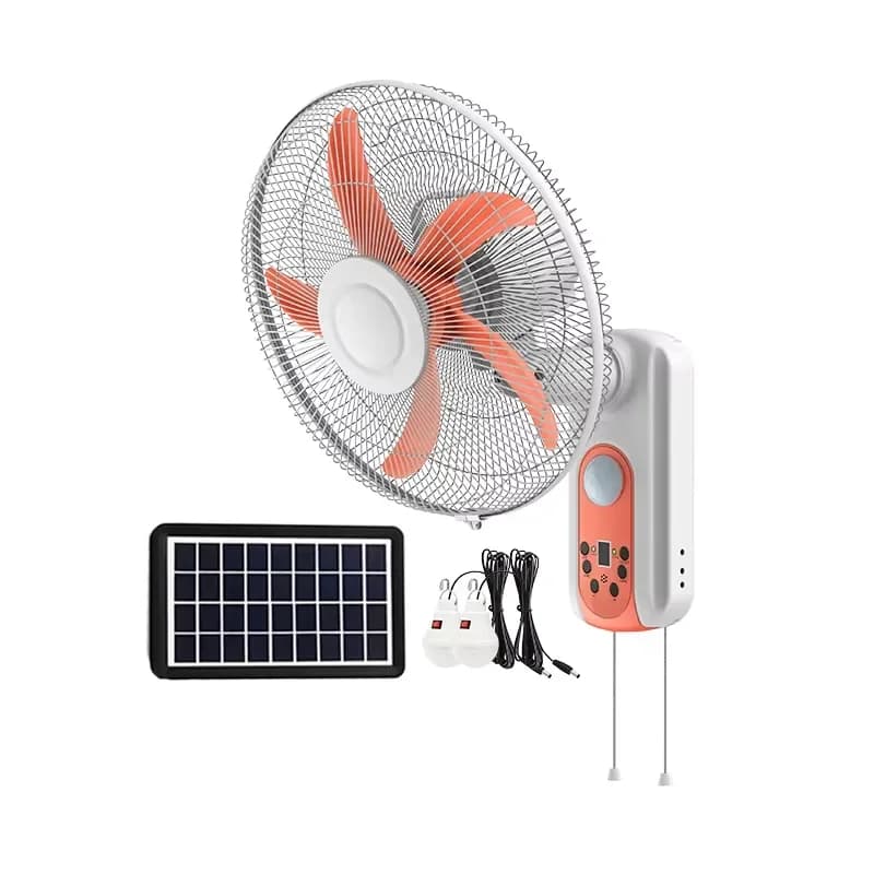 USB Multifunction Electric Solar Fan Desktop Wall Floor Rechargeable Air Circulation Home Cooling