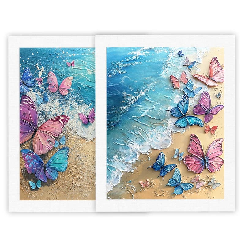 CHENISTORY paint by number Seaside Butterfly Wall Art frame DIY image with numbers painting on acrylic canvas for decoration 50x65c