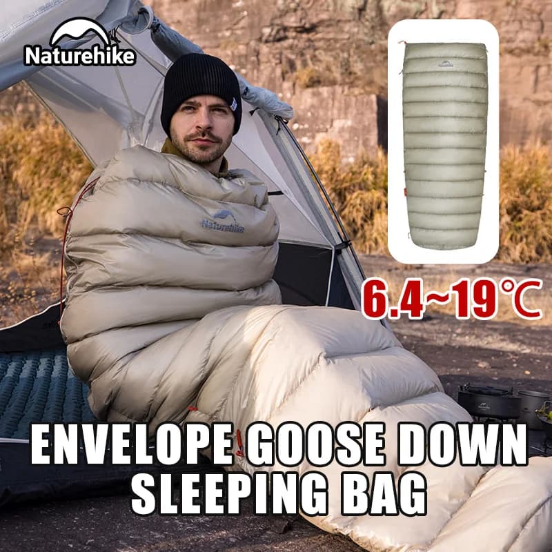 Pelo Naturehike Bag in Goose Feather for Camping and Hiking, EXT Model in Busta, Nylon 10D Waterproof, Ultralight