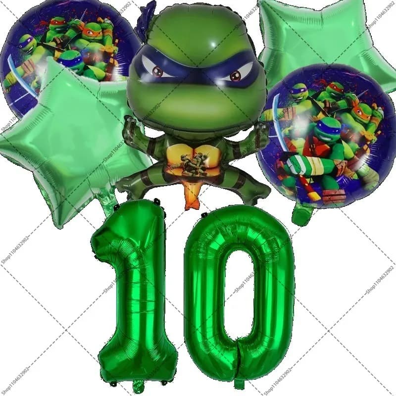 Set di Palloncini delle Tartarughe Ninja, Palloncini a Tema Personaggi dei Cartoni Animati e Anime, Decorazioni per Feste, Nuovo