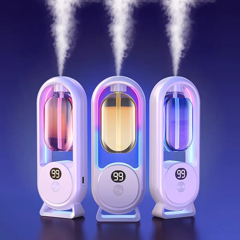 Diffusore portatile ricaricabile per aromaterapia, olio essenziale per aromaterapia, agente rinfrescante, deodorante, 5 velocità