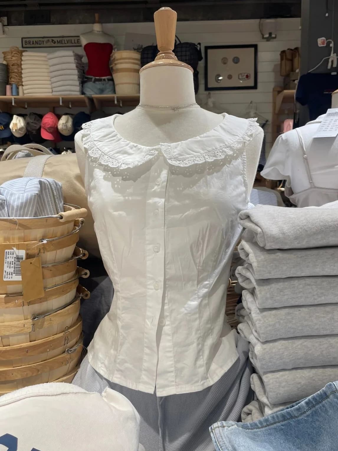 Camicetta slim bianca con finiture in pizzo Camis Donna Estate Colletto alla Peter Pan Canotta monopetto a maniche corte Canotta bianca semplice dolce