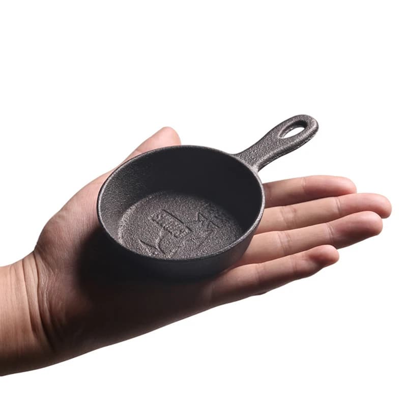 1 padella in ghisa da 8,5 cm, mini padella antiaderente per uova, per utensili da cucina.