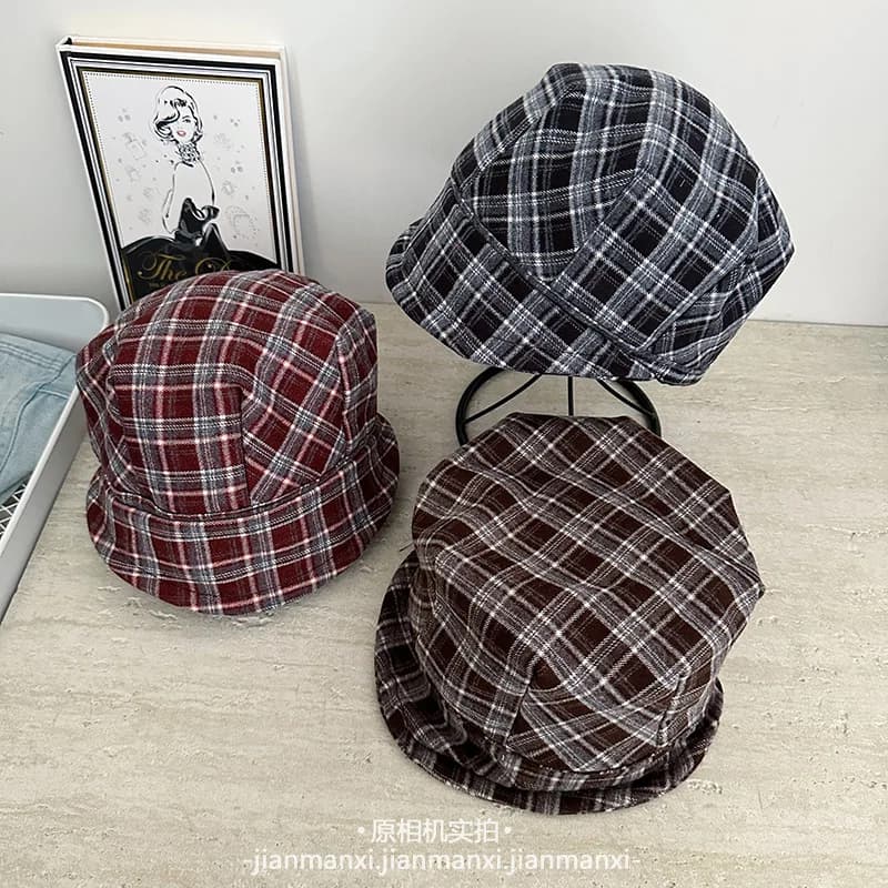 Retro Plinaceous Soft Eaves Baotou Hat Female Spring and Autumn New Fashion Street Octagonal Hat