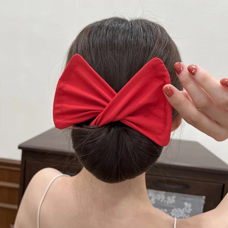 Set 3 Pieces New 2026: Hairband with Pois Printing, Magic Clip for Smooth Hair, Maruko Hair Band and Flame Hair Accessories