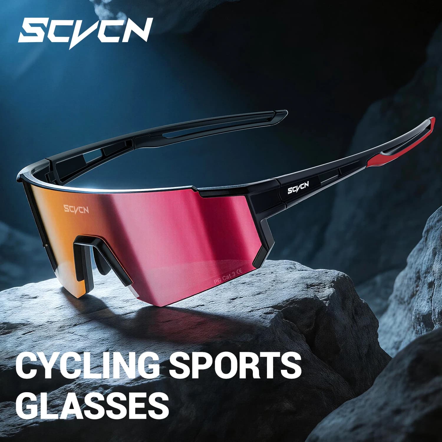 SCVCN UV400 Outdoor Sport Cycling Sunglasses MTB Bike Cycling Hiking Eyewear Running Ultralight Women Travel Camping Glasses Men