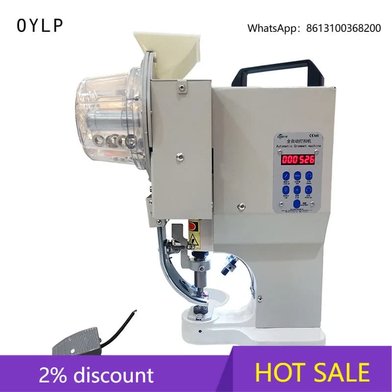 OYLP Automatic Foot Press Iron Eyelet Punching Machine for PVC Food Package Bags Gift Paper Bags Button Punching Equipment