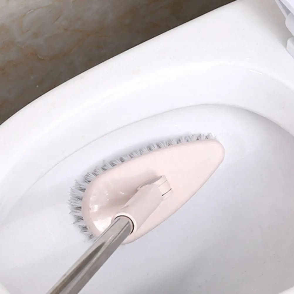 Spazzola per la pulizia del bagno con manico lungo, spazzola per pavimenti, per la pulizia delle piastrelle del WC, accessorio rotante per la casa, articolo per il bagno