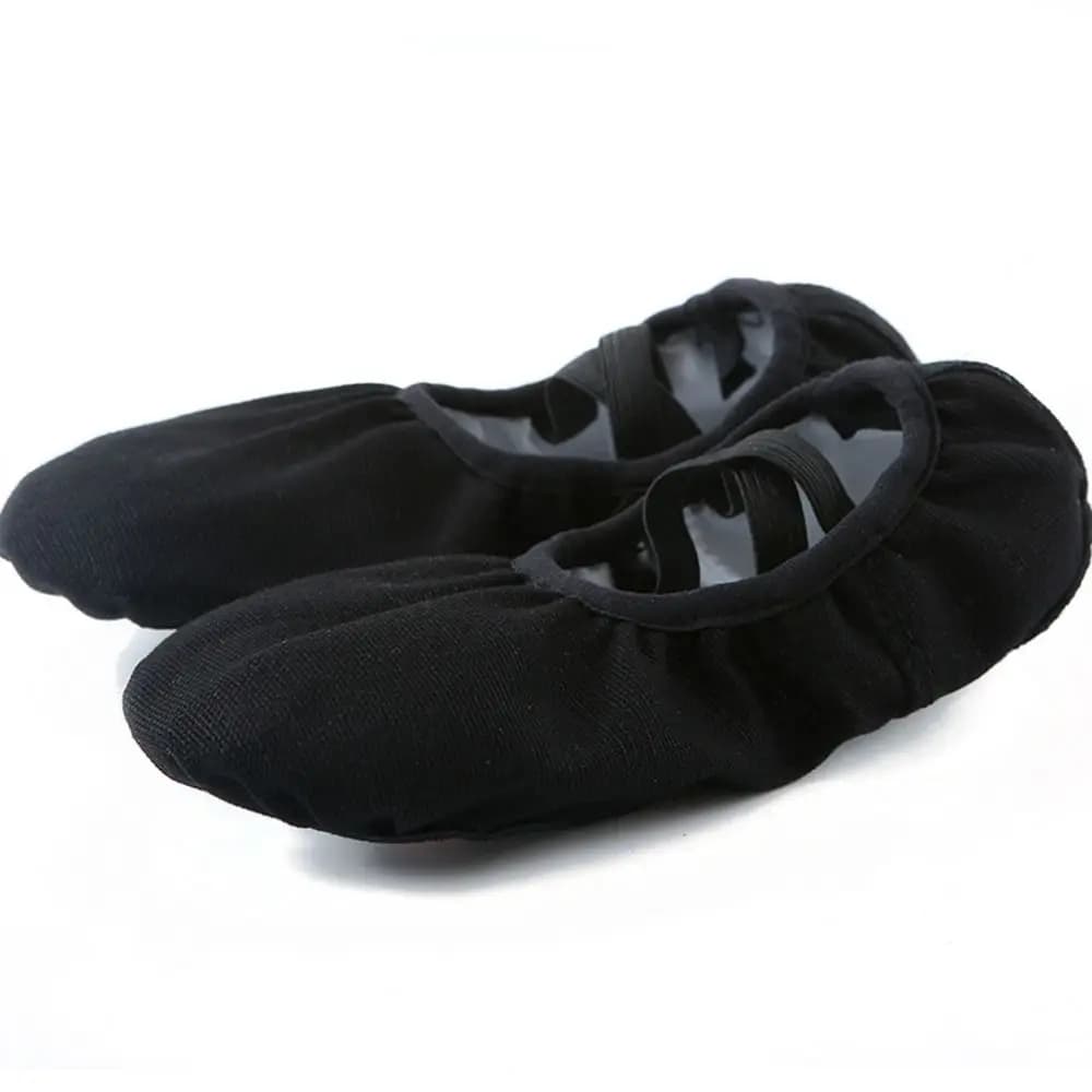 Scarpe da Danza Classica e Ginnastica per Bambine, Suola Morbida, in Pelle e Tela, per Yoga e Balletto