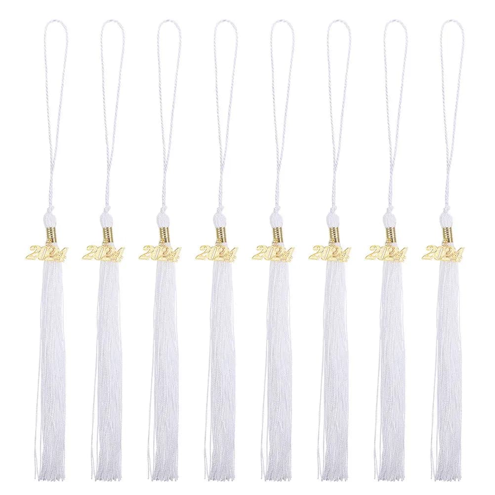 8 Pezzi Accessori per Cappelli da Laurea, Nappe Blu Decorative per Cappelli, Frange Eleganti per Cerimonie e Feste
