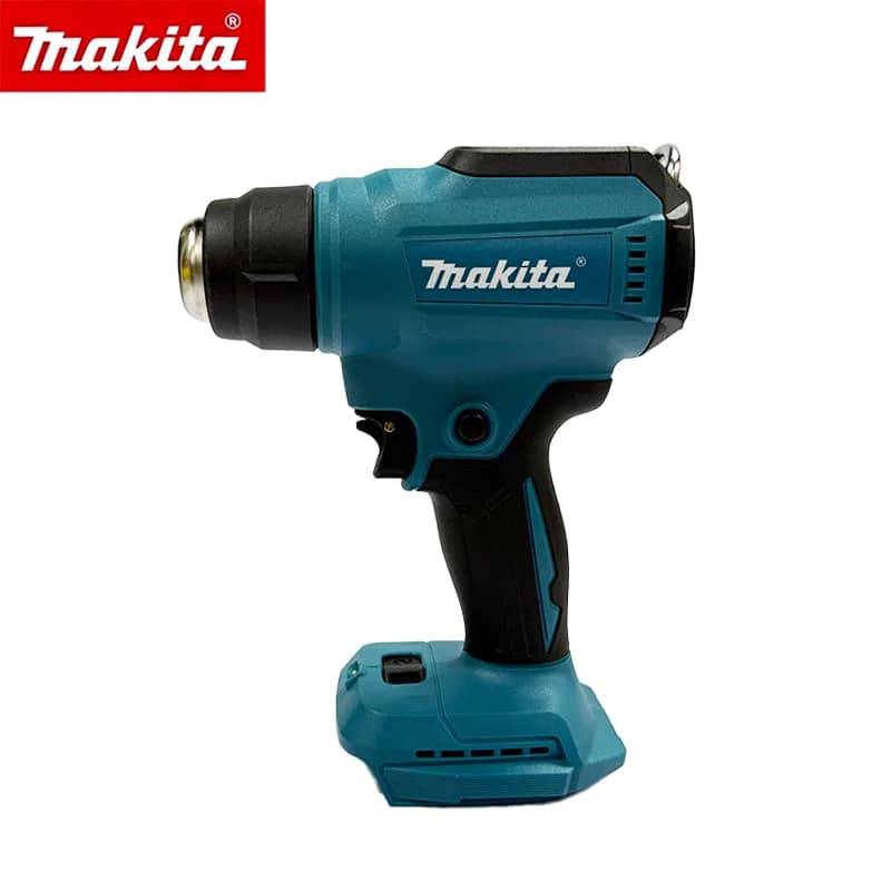 Makita 18V Cordless Hot Air Gun 550°C Temp Adjust - Handheld Heat Blaster with LED Screen for Welding & Drying