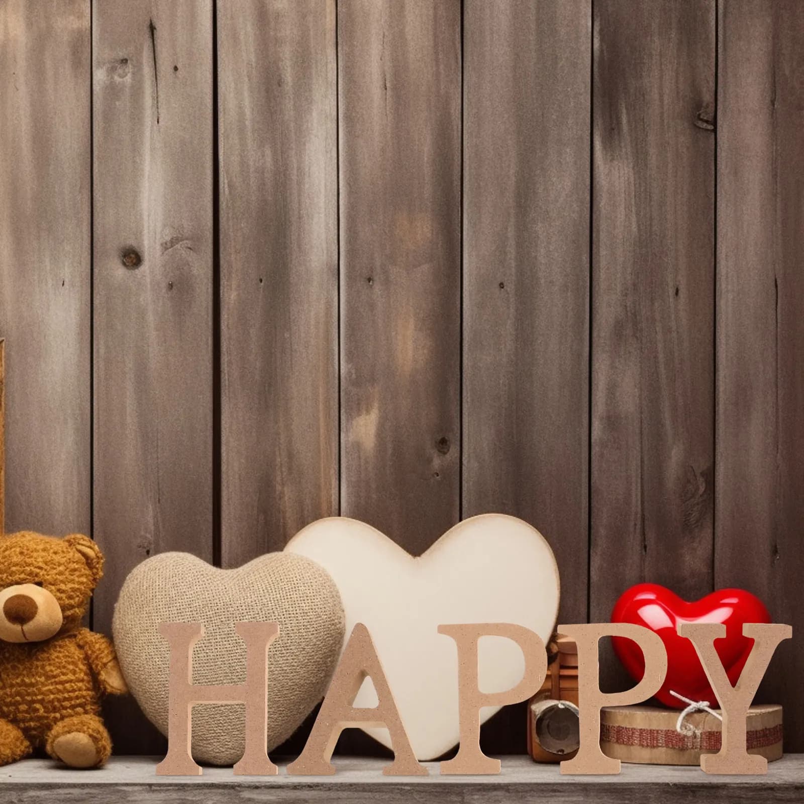Set di Lettere in Legno Non Finite per Artigianato, Decorazione Casa e Tavola, Insegne per Matrimoni e Baby Shower, Piccoli Blocchi di Lettere in Legno