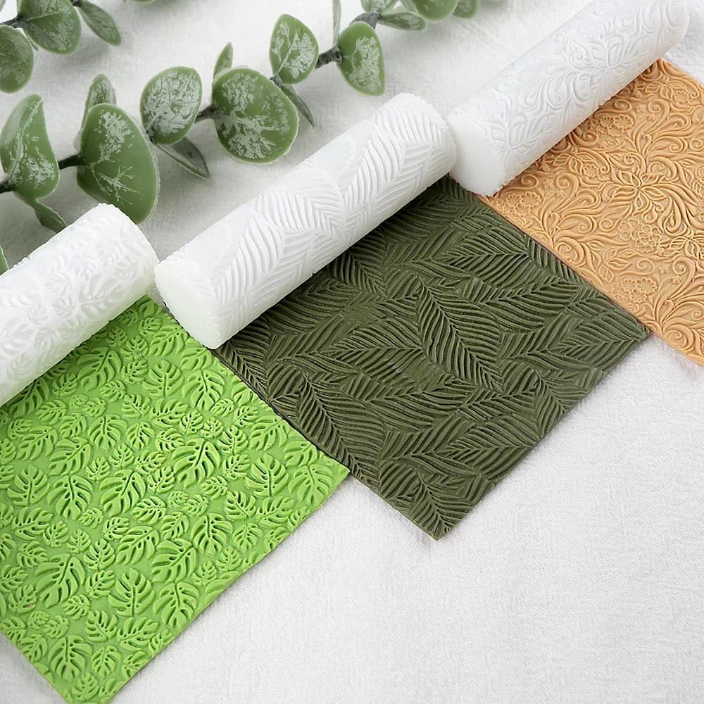 Leaves Monstera Leaf Pattern Texture Roller for Jewelry Making,DIY Jewelry Earring Embossing,Crafting Accessories,Polymer Clay