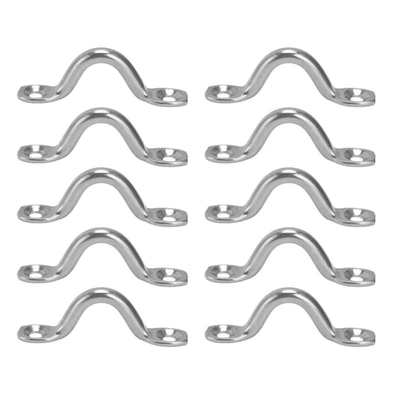 10 Pezzi Occhielli Marini in Acciaio Inossidabile 316 per Barche, Anelli di Fissaggio per Coperta per Corde da 1/16-3/8 Pollici