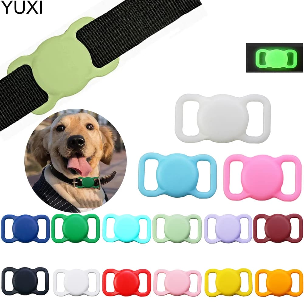 1PCS For Apple Airtag Keyring Case In Silicone Protective Collar For Cat For Air Tag Case Tracker Localization Device Anti-Lost Llavero