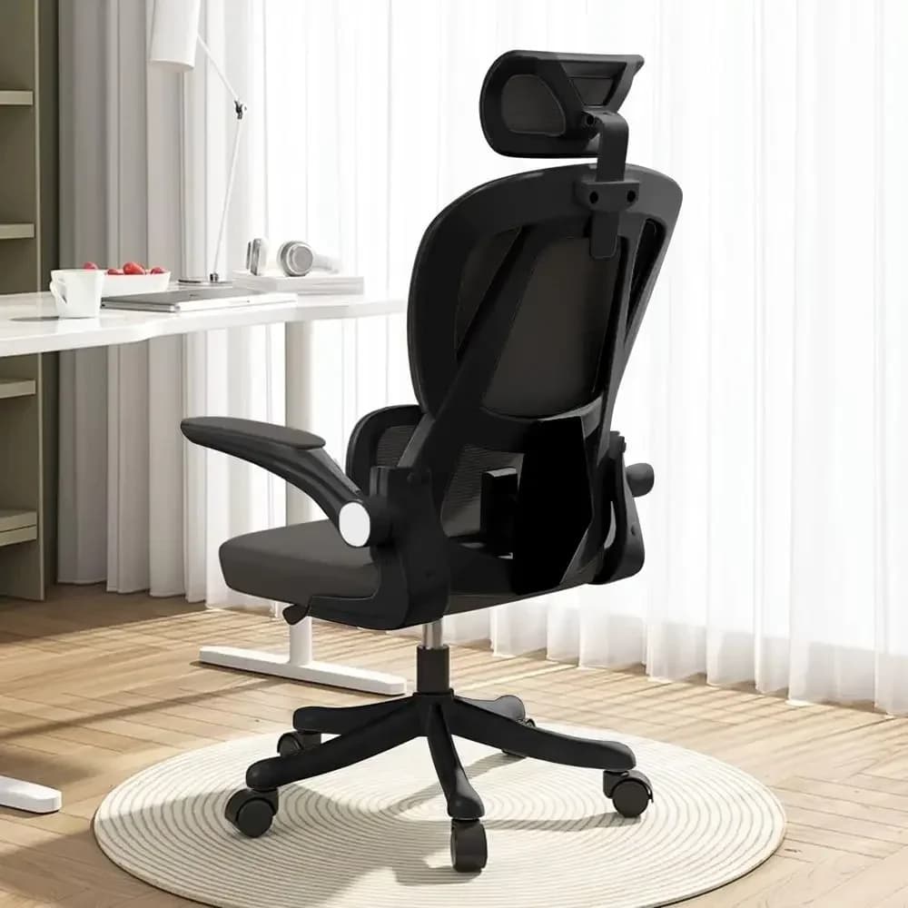 Sedie da Ufficio Ergonomiche Girevoli con Schienale Alto, Ruote e Braccioli Regolabili per un Uso Confortevole a Casa, in Studio e per il Gaming