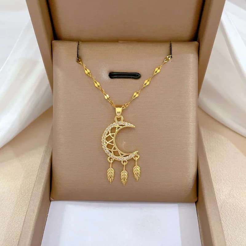 Dream Catcher Feather Tassel Necklace Banquet Wedding Luxury Lady Versatile Collarbone Chain Commemorative Exquisite Necklace
