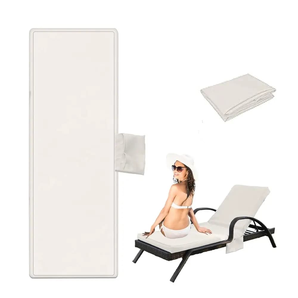 Solo Coperture per Cuscini da Esterno (Cuscini Non Inclusi), 72x21x3 Pollici, Copricuscini da Patio Impermeabili e Antiscivolo