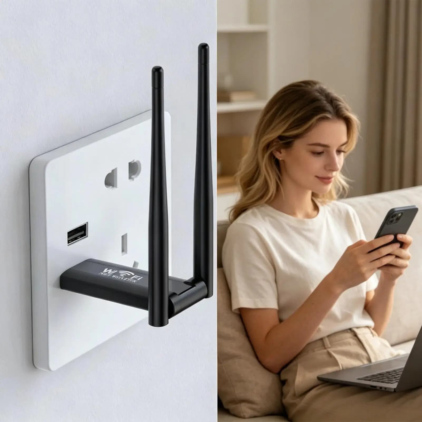 USB Wireless WiFi Signal Amplifier WiFi Extender Booster signal amplification Enhance coverage Router Home Network Extension