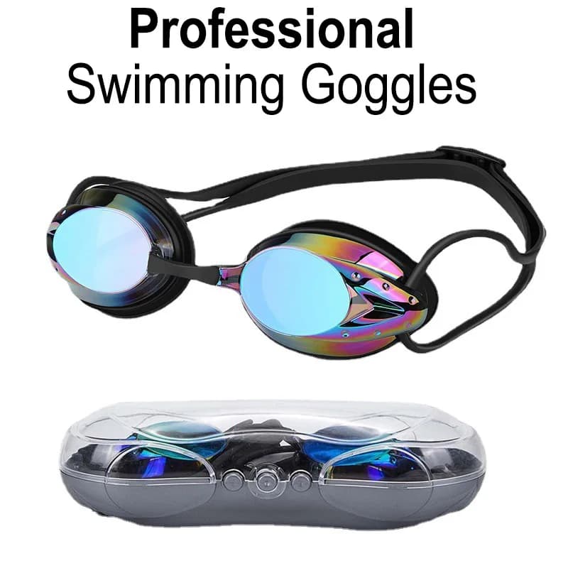 Men's Professional Swimwear Women's Waterproof Swimming Glasses Cold Silver Plated Comfortable Underwater Pool Accessories