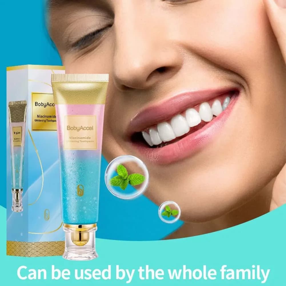Dentifricio Sbiancante 100g with Nicotinamide, Removes Plate and Macchie, Oral Hygiene, Fresh Food, Tooth Care