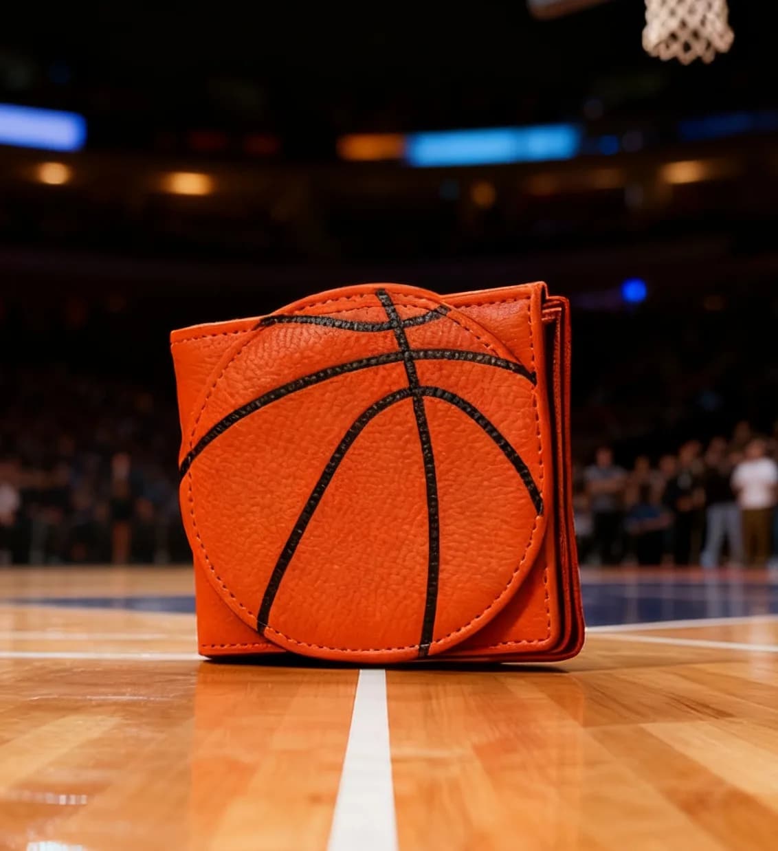 Portafoglio corto a forma di basket con funzione antifurto Rfid, design vivace e carino, regalo ideale per ragazzi