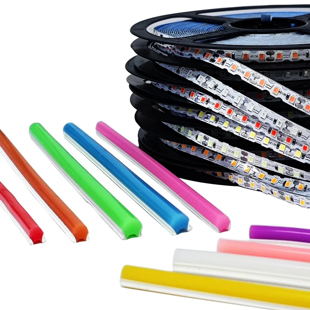 Caratteri luminosi fai-da-te Tubo al neon in silicone separato Flessibile morbido 11 colori Striscia LED a forma di S 12V 160 LED per insegne al neon a LED