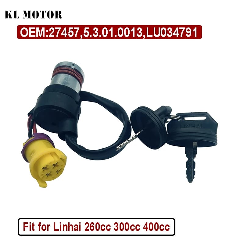 Interruttore di accensione originale Linhai 300 con chiave impermeabile per Linhai 260 300 400 ATV 30110 27457 5.3.01.0013 LU015098 LU034791