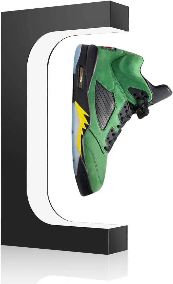 Espositore per scarpe galleggiante Supporto per scarpe da ginnastica a levitazione magnetica con supporto galleggiante rotante a luce LED per regali di compleanno per le vacanze