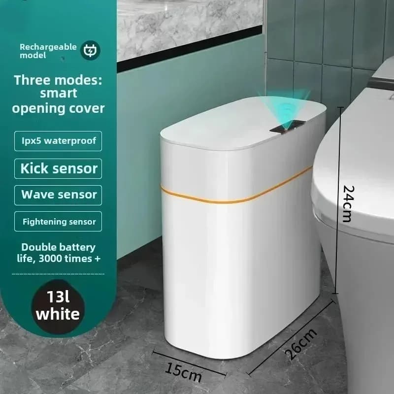 Cestino Intelligente Automatico a Induzione, Versatile per Casa, Soggiorno e Bagno, Nuovo Contenitore Elettrico