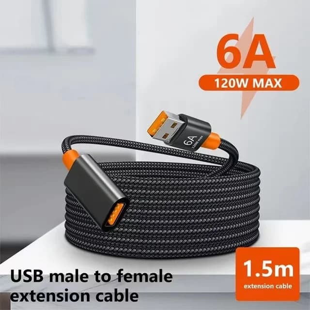 Cavo di prolunga USB USB 3.0/2.0 6A per PC portatile intelligente TV Xbox One SSD Cavo di prolunga USB Cavo di prolunga Mini cavo di velocità veloce