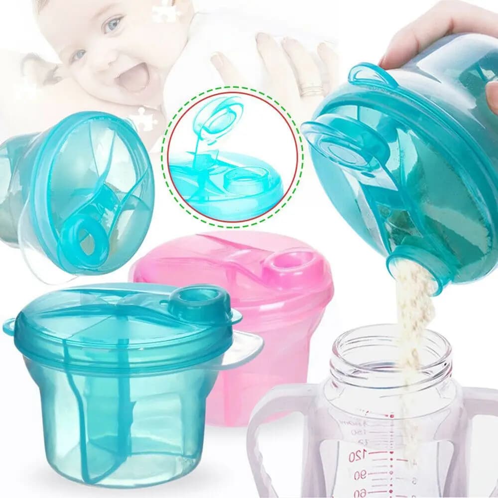 Contenitore per formula a 3 dose per dispenser di latte in polvere per bambini, contenitore per snack