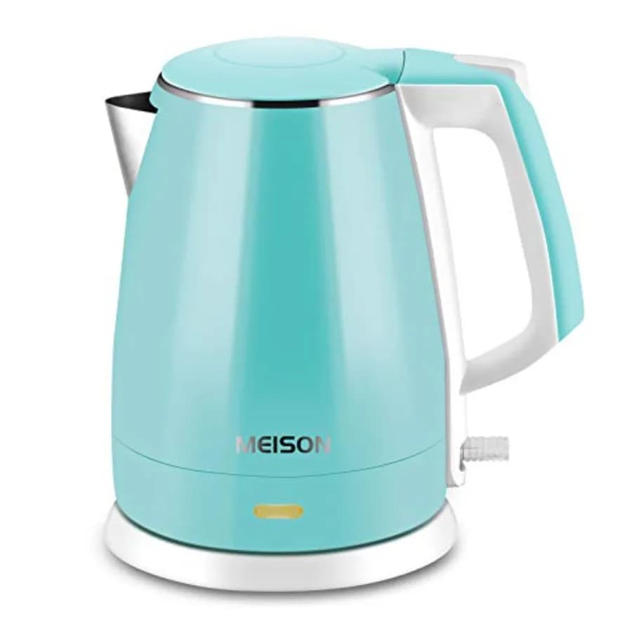 Bollitore Elettrico Senza BPA, Doppia Parete, Interno in Acciaio Inox, Teiera e Caffettiera Cool-Touch, Automatico